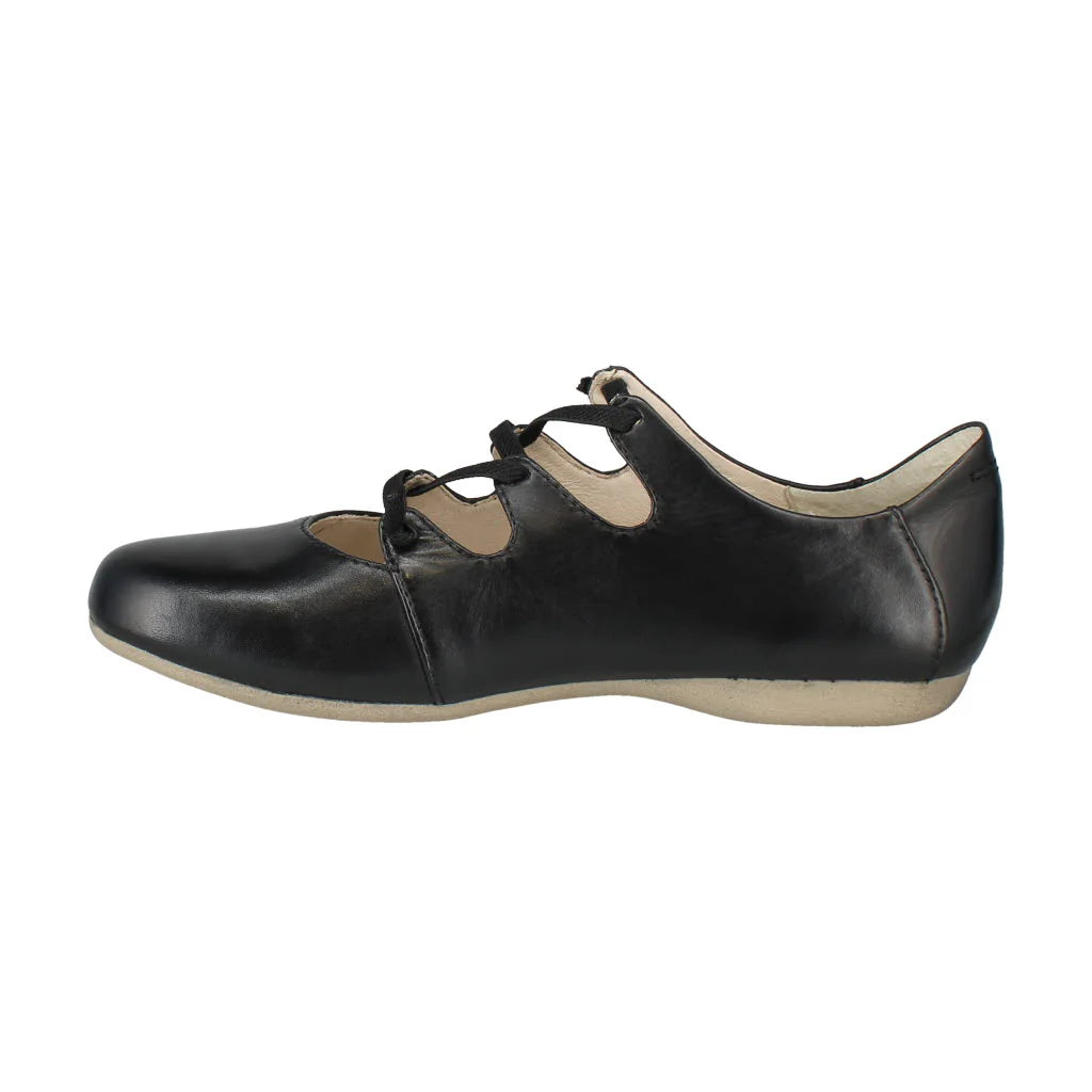 Josef Seibel Women's Fiona 04 Slip-On Leather Lace Up Shoes Black