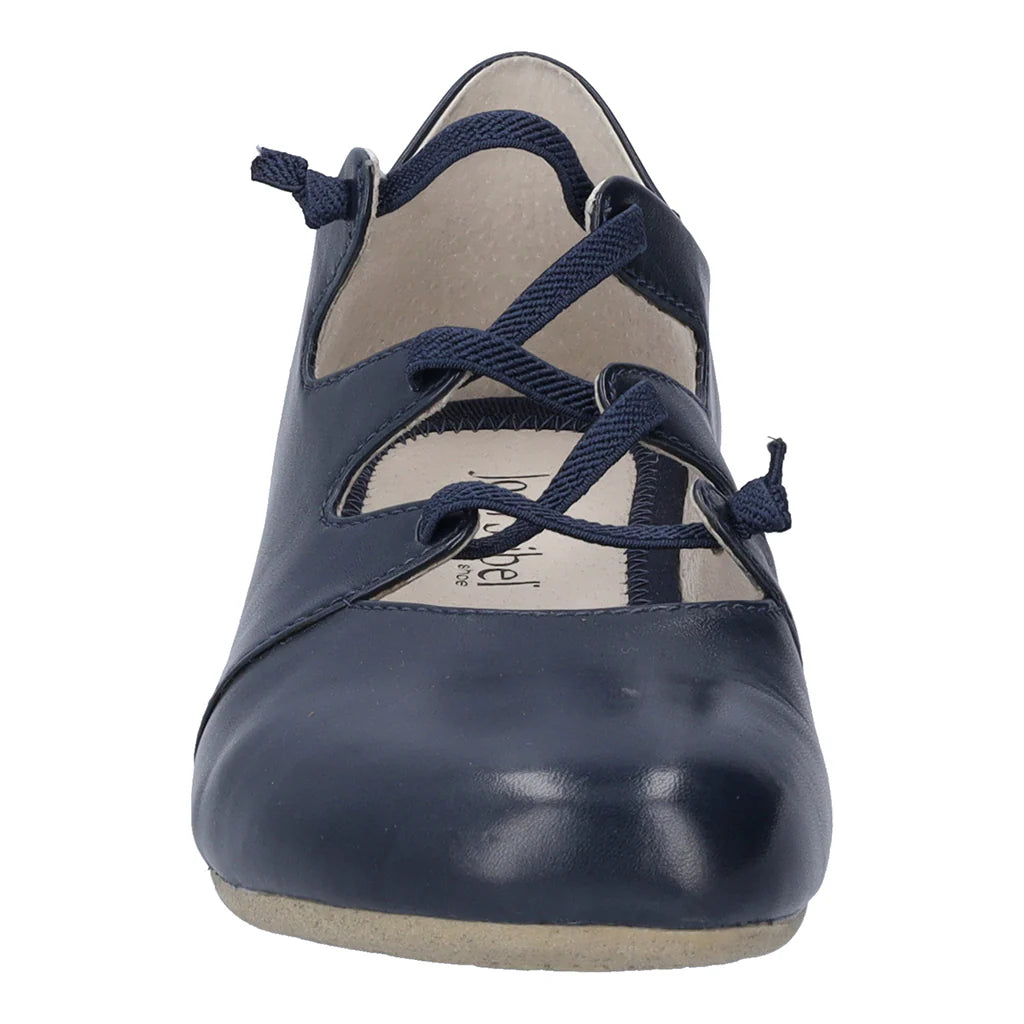 Josef Seibel Women's Fiona 04 Slip-On Leather Lace Up Shoes Ocean Blue