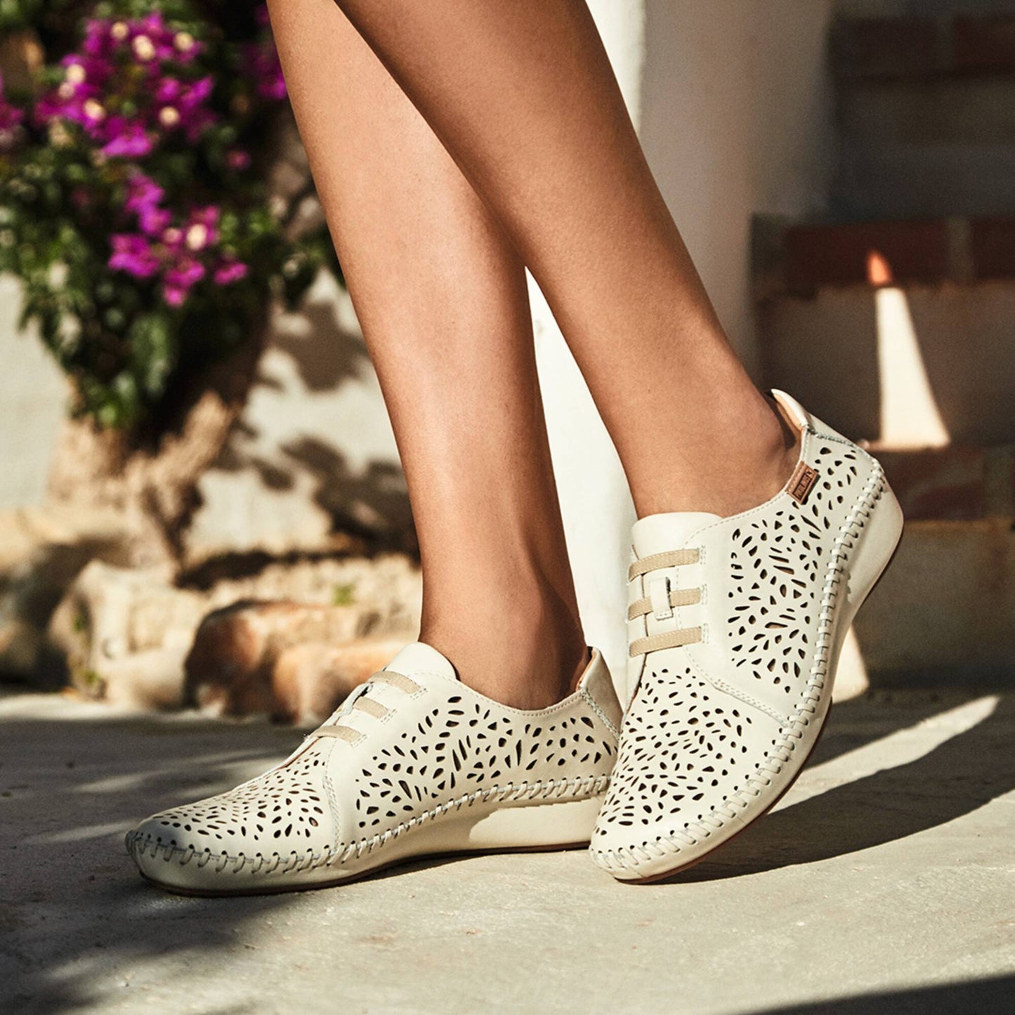Pikolinos Women's P. Vallarta 655-4783 Leather Shoes Nata White