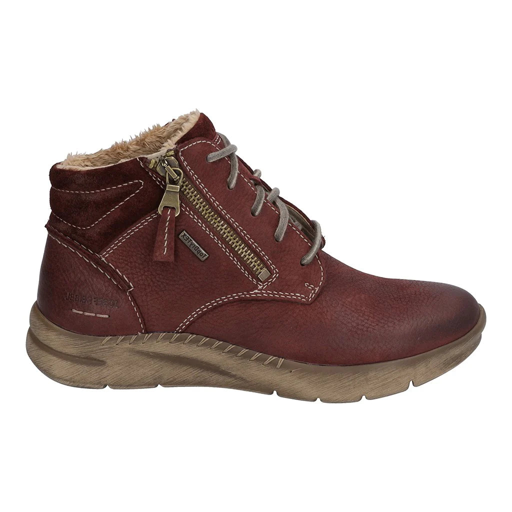 Josef Seibel Women's Conny 52 Winter Leather Boots Bordeaux Red