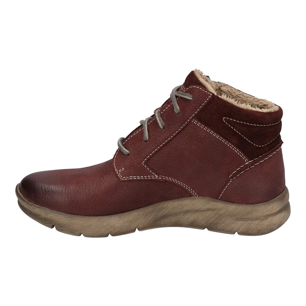 Josef Seibel Women's Conny 52 Winter Leather Boots Bordeaux Red