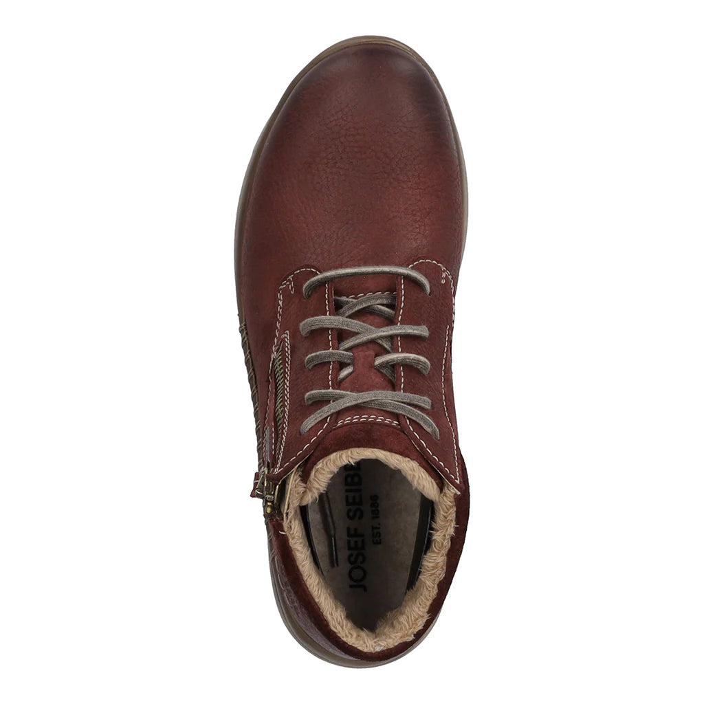 Josef Seibel Women's Conny 52 Winter Leather Boots Bordeaux Red