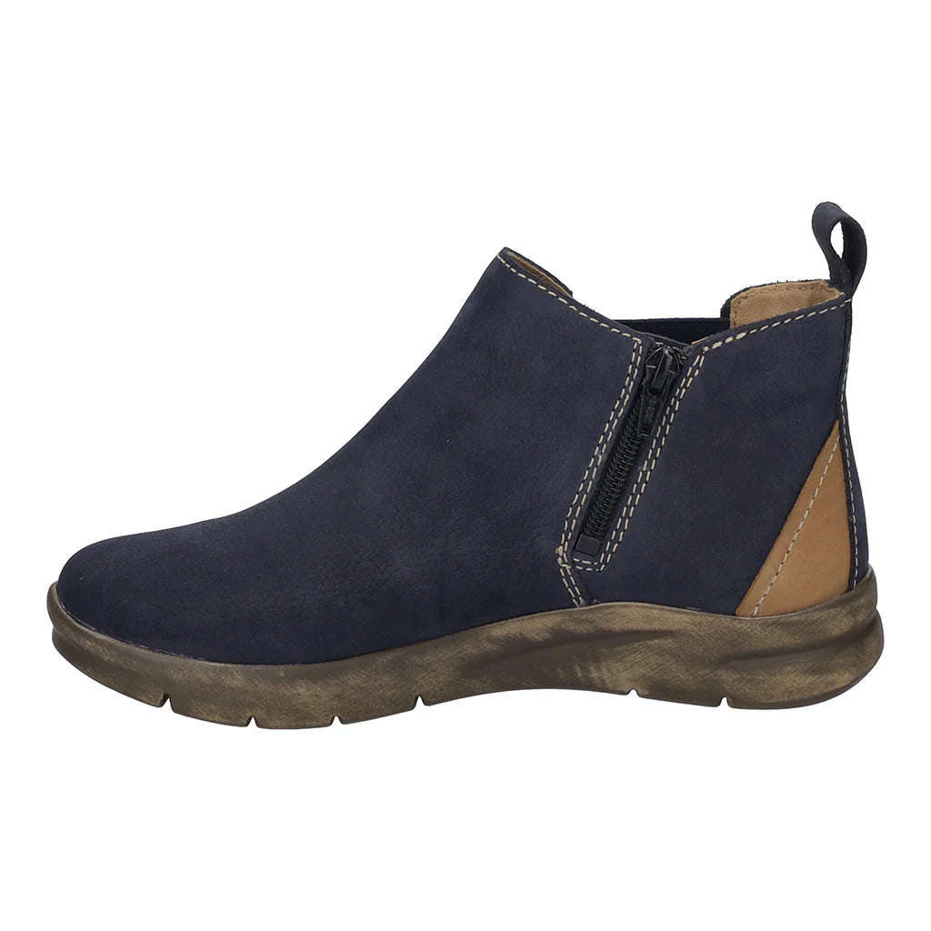 Josef Seibel Women's Conny 57 Leather Ankle Boots Ocean Blue