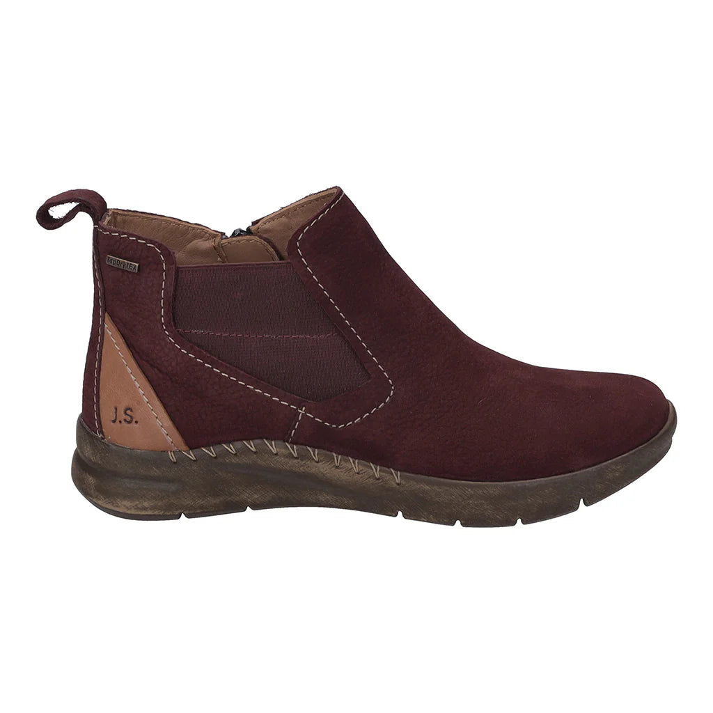 Josef Seibel Women's Conny 57 Leather Ankle Boots Plum Purple