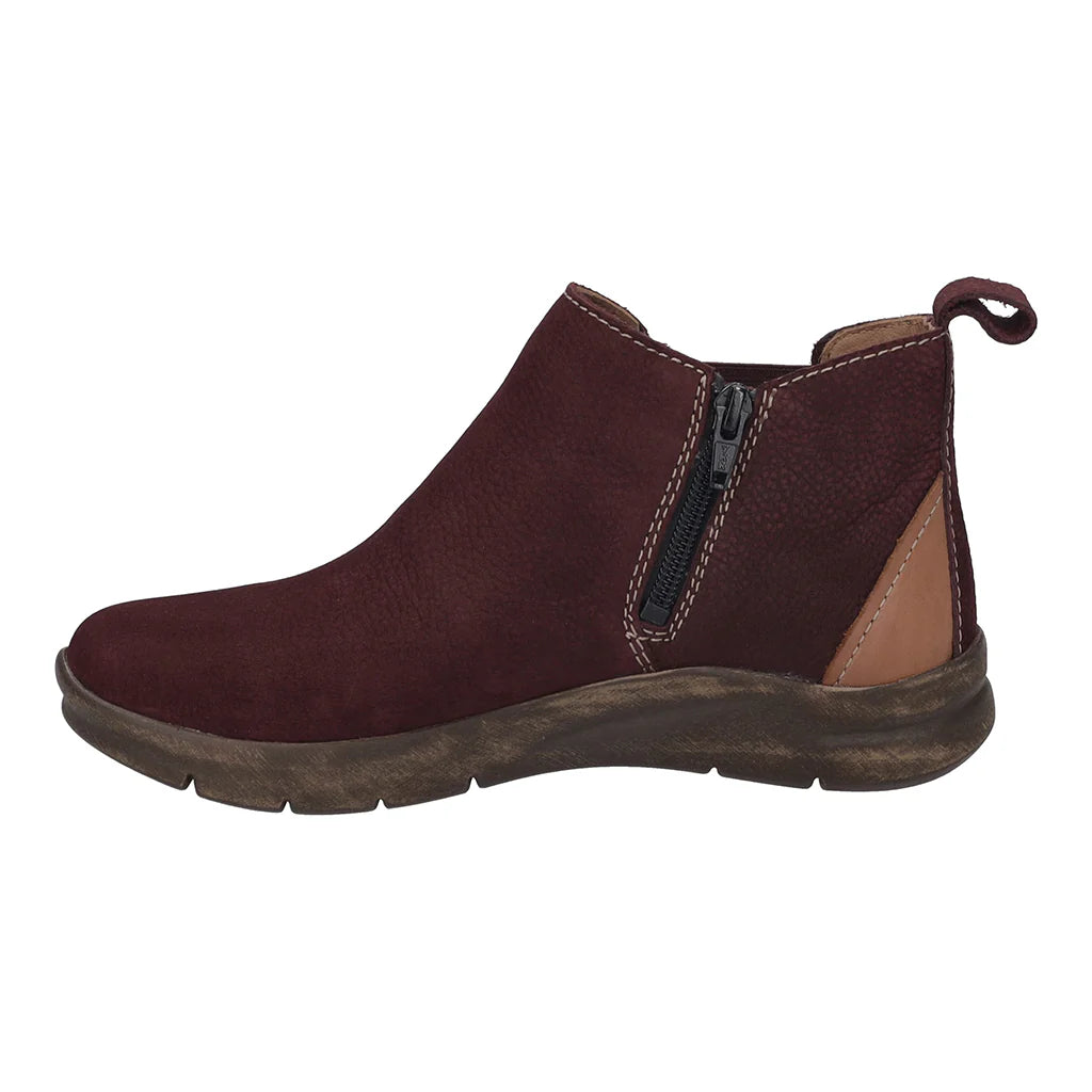 Josef Seibel Women's Conny 57 Leather Ankle Boots Plum Purple