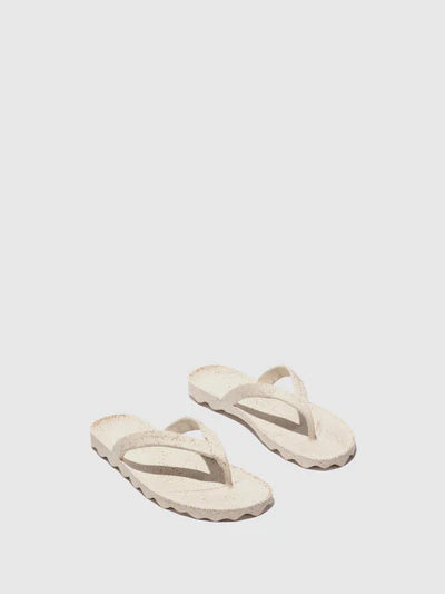 AsPortuguesas Women's Earth Beach Flip-Flops Sandals Natural