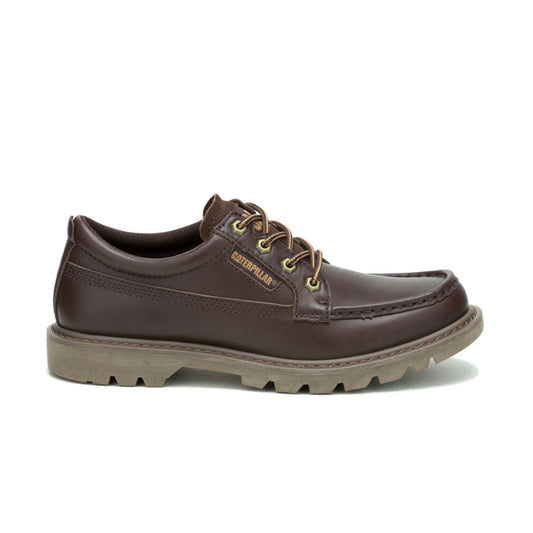 CAT Caterpillar Men's P726070 Colorado Moc Toe Low Leather Shoes Dark Brown