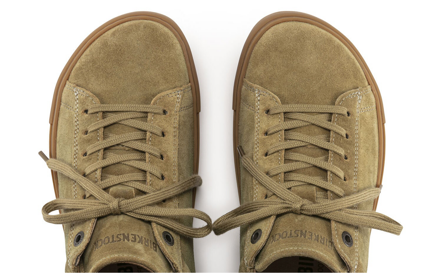 Birkenstock Women's Bend Suede Leather Low Casual Trainers Khaki