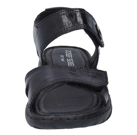Josef Seibel Debra 58 Leather Adjustable Sandals Black