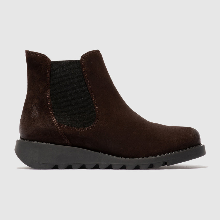Fly London Women's Salv Suede Chelsea Ankle Boots Expresso Brown