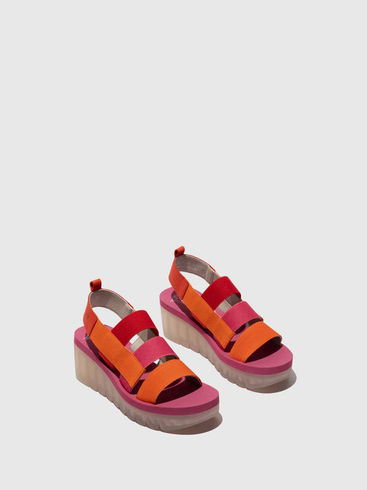 Fly London Women's YERE847FLY Strappy Sandals Devil Red / Multi