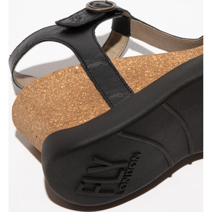 Fly London Women's GAIT959FLY T-Strap Sandals Black