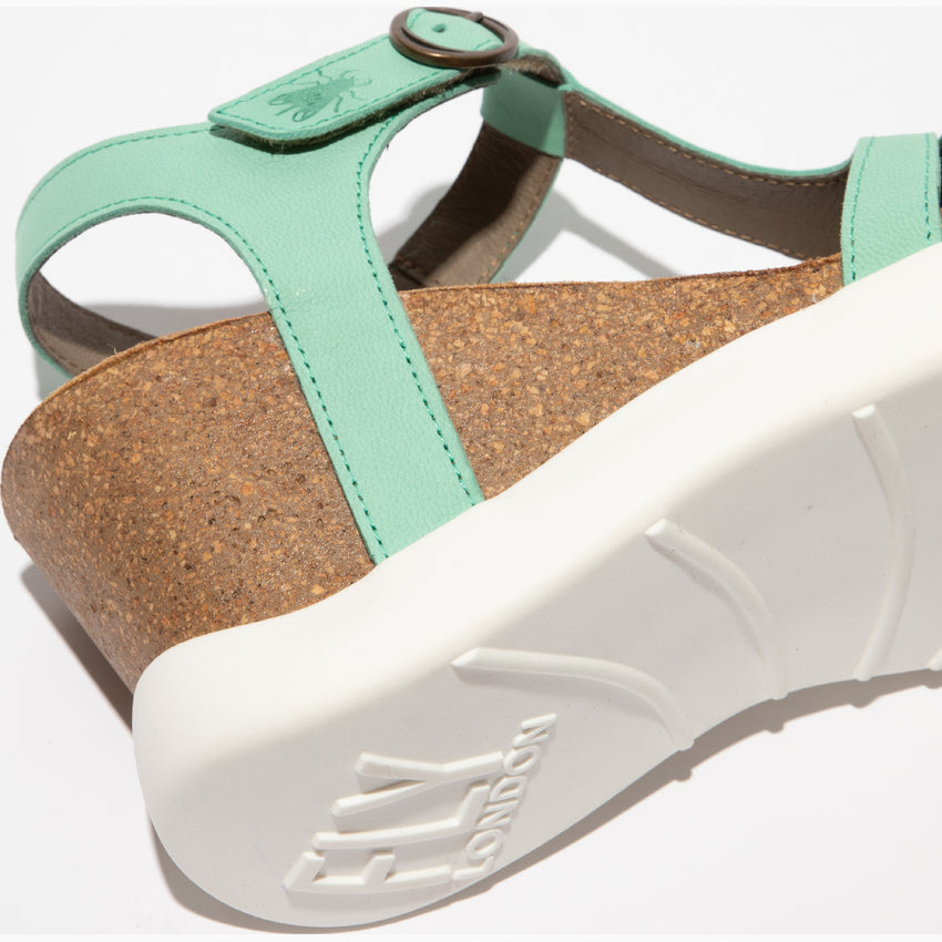 Fly London Women's GAIT959FLY T-Strap Sandals Spearmint Green