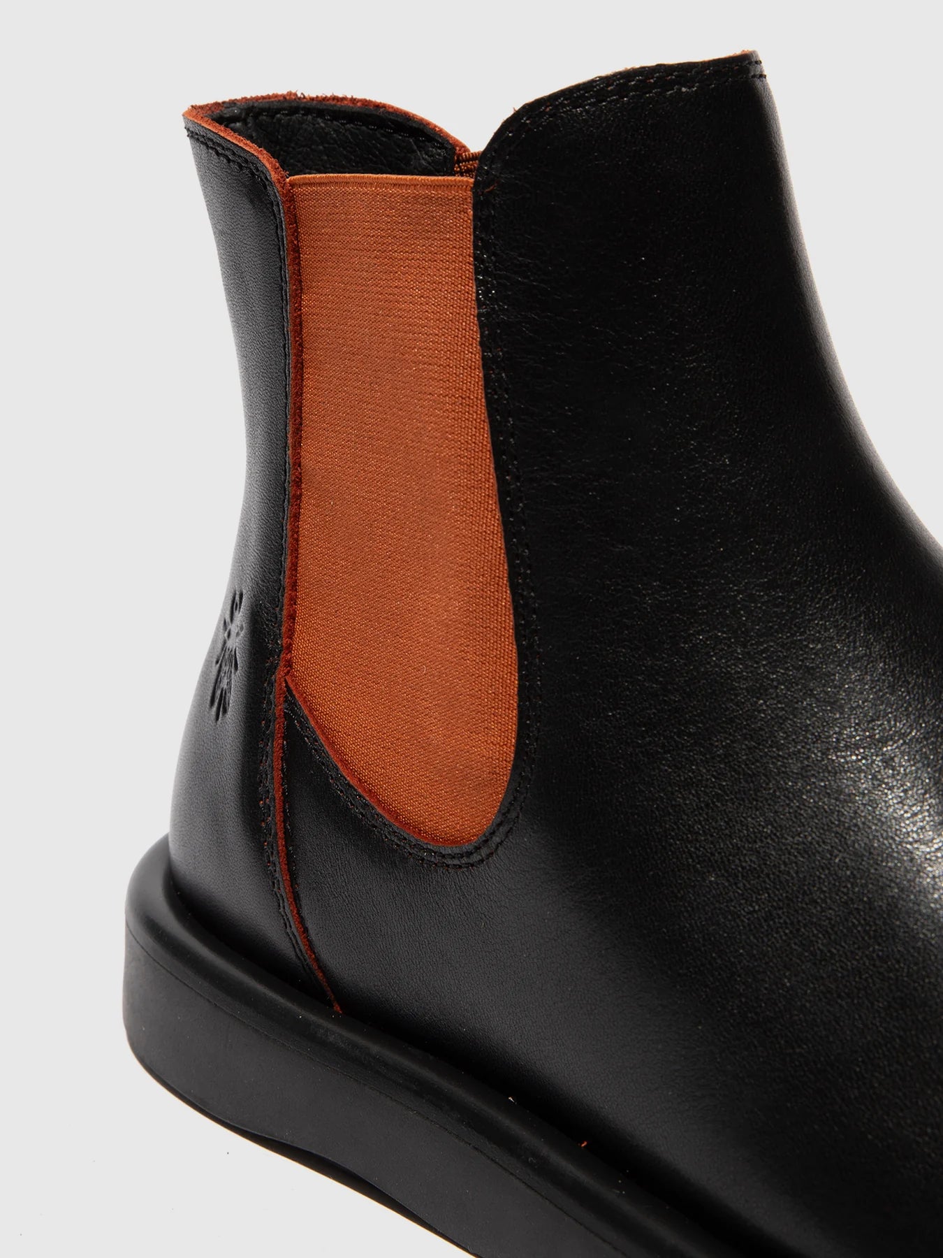 Fly London Women's TICH099FLY Leather Chelsea Ankle Boots Black / Red