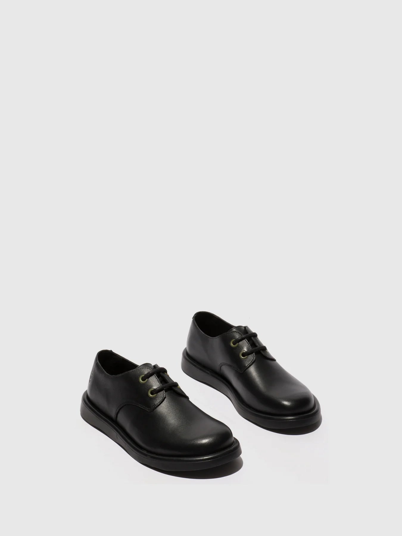 Fly London Women's TENI120FLY Leather Lace-Up Shoes Black