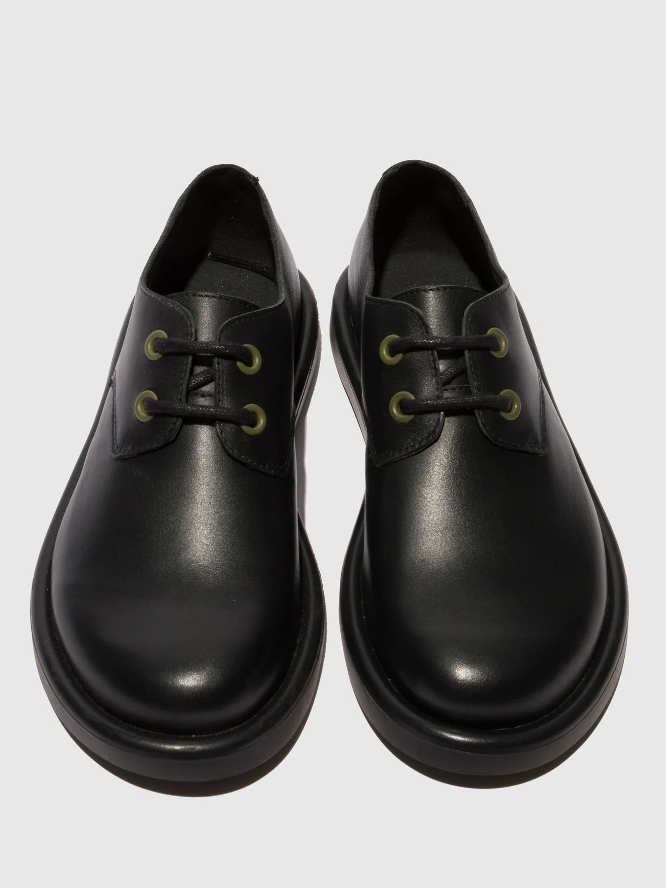 Fly London Women's TENI120FLY Leather Lace-Up Shoes Black