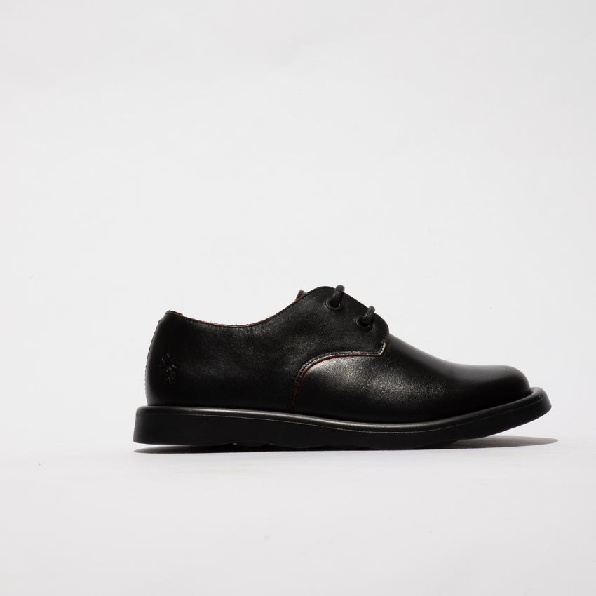 Fly London Women's TENI120FLY Leather Lace-Up Shoes Black / Red