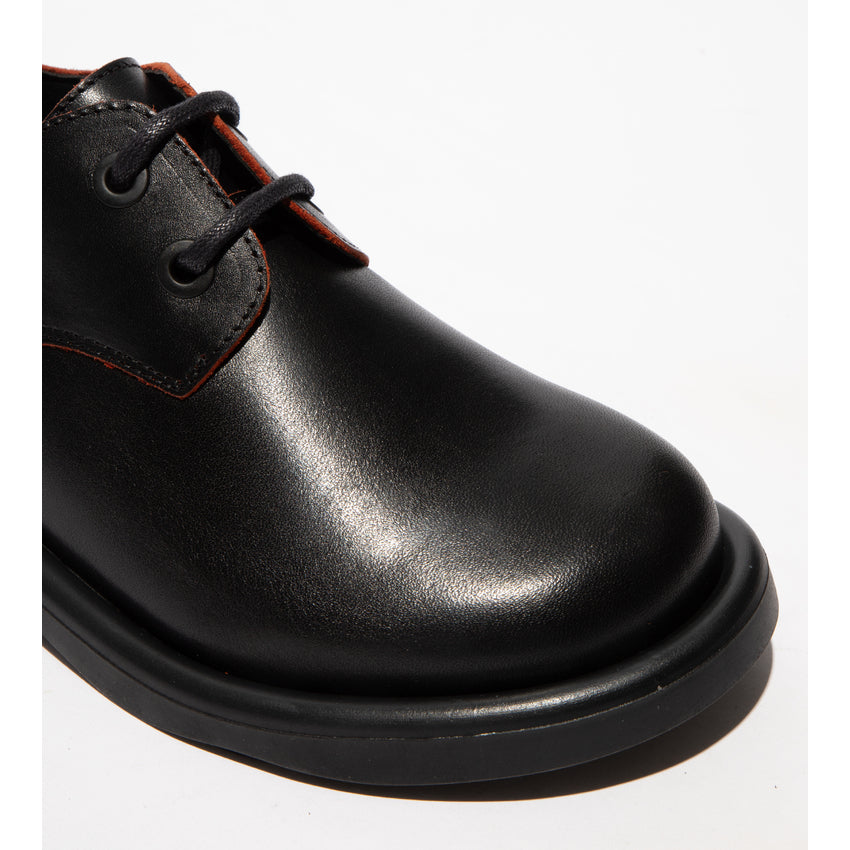 Fly London Women's TENI120FLY Leather Lace-Up Shoes Black / Red