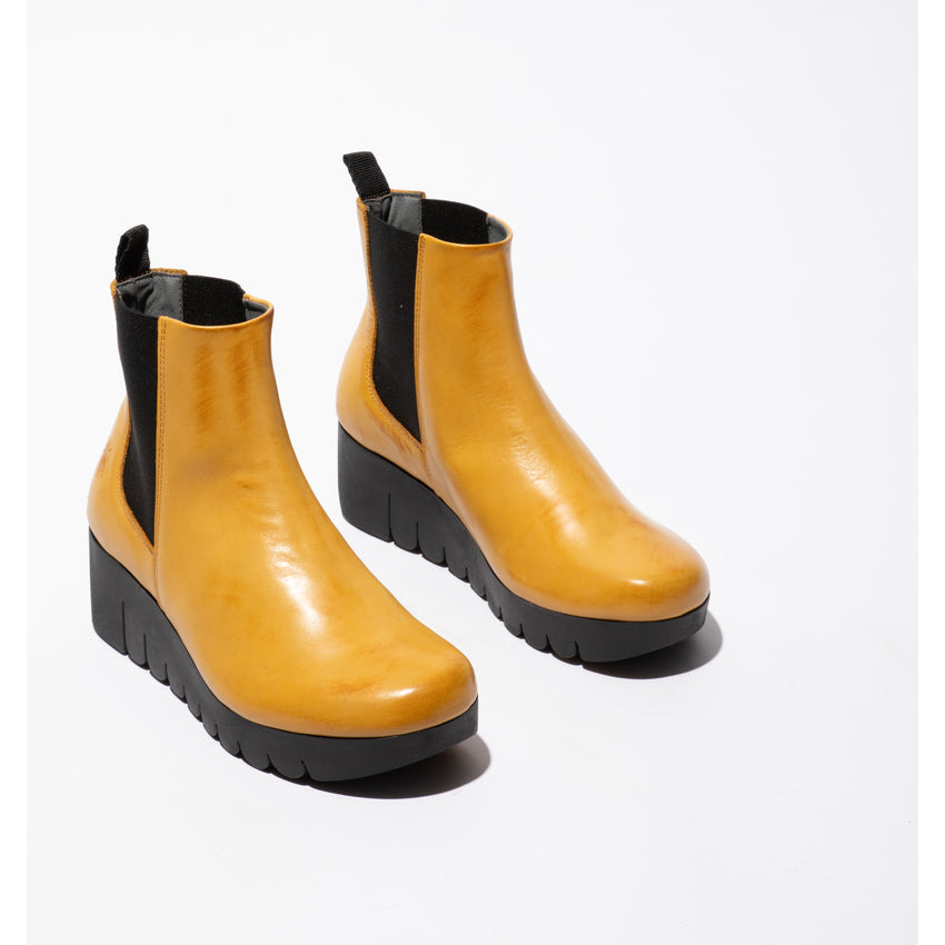 Fly London Women's VAZE177FLY Chelsea Ankle Boots Mustard Yellow