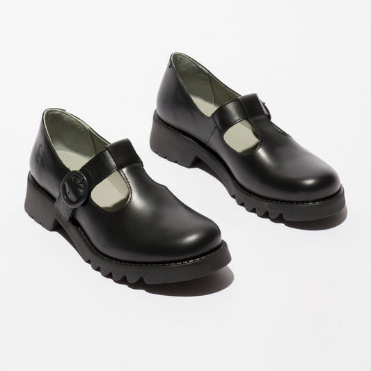 Fly London Women's RUFE491FLY Mary Jane Leather - Black