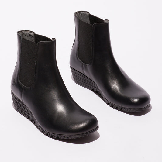 Fly London Women's ORFU396FLY Ankle Wedge Boot - Black