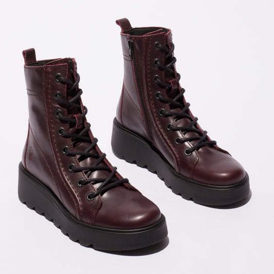 Fly London Women's TERY554FLY Lace Up Ankle Boot - Wine