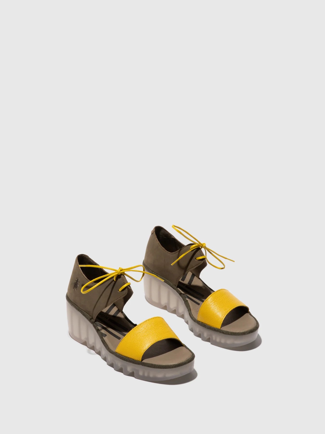 Fly London Women's BILU465FLY Lace-Up Sandals Yellow Khaki