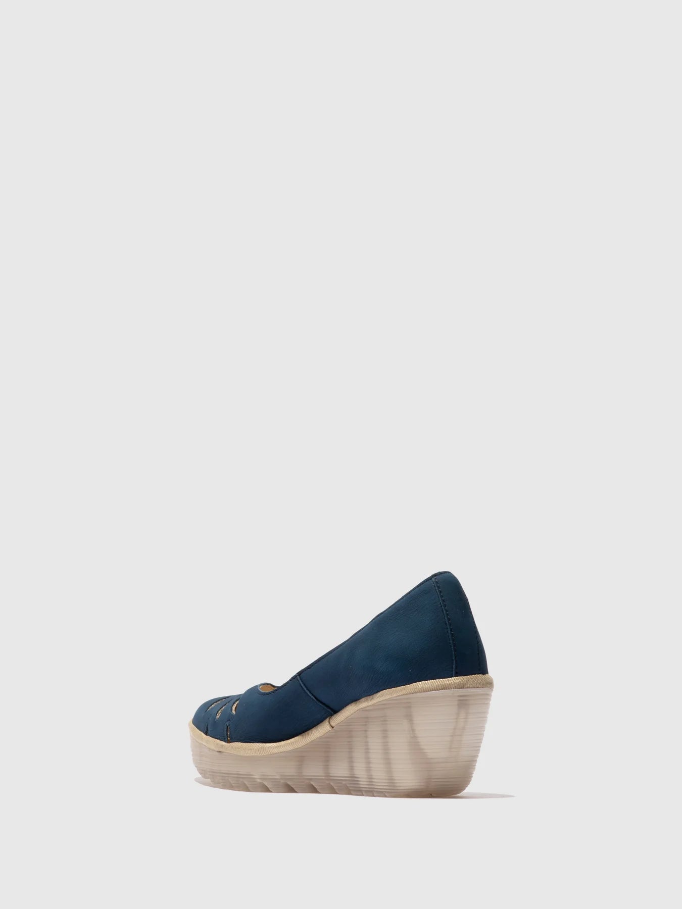 Fly London Women's YUBI480FLY Leather Slip-On Shoes Blue
