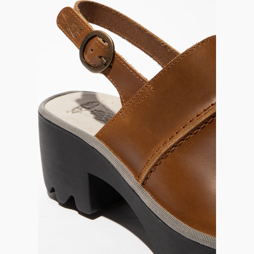 Fly London Women's TUPI495FLY Sling-Back Sandals Camel Brown