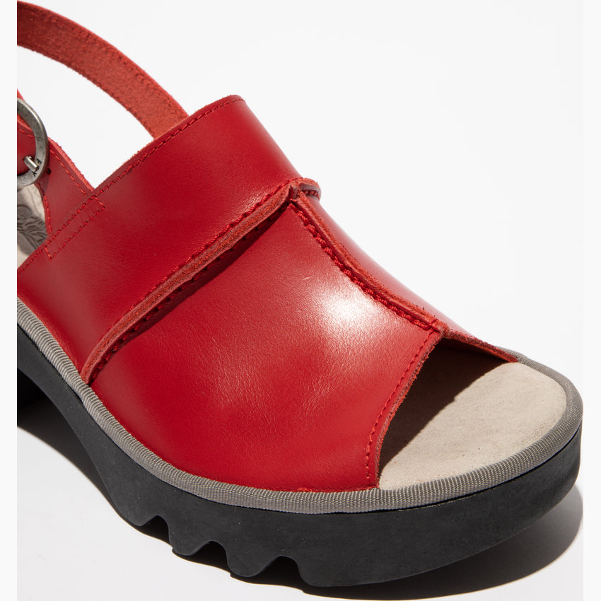 Fly London Women's TUPI495FLY Sling-Back Sandals Red
