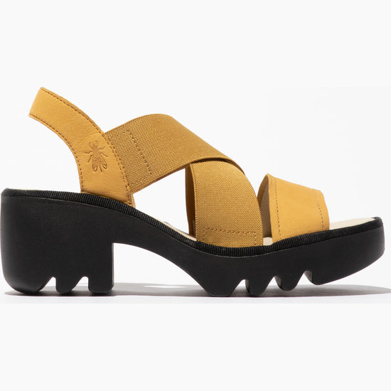 Fly London Women's TAJI502FLY Crossover Sandals Bumblebee Yellow