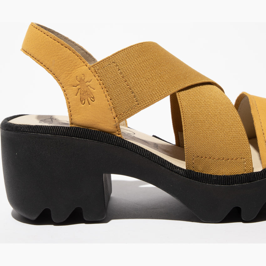 Fly London Women's TAJI502FLY Crossover Sandals Bumblebee Yellow