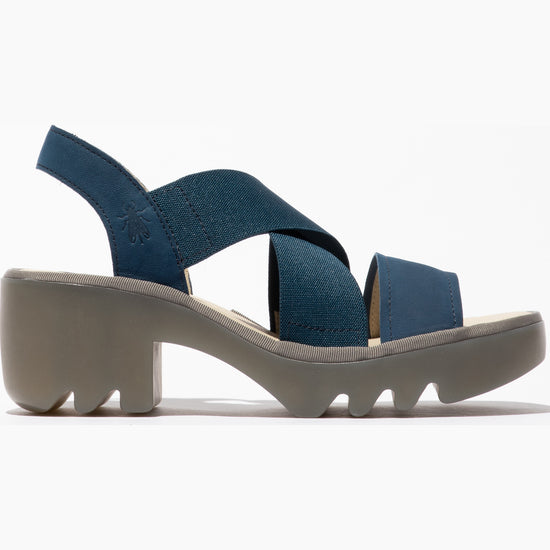Fly London Women's TAJI502FLY Crossover Sandals Blue