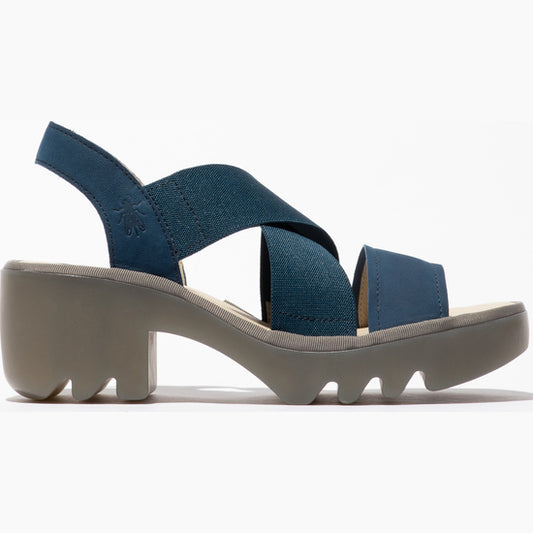 Fly London Women's TAJI502FLY Crossover Sandals Blue