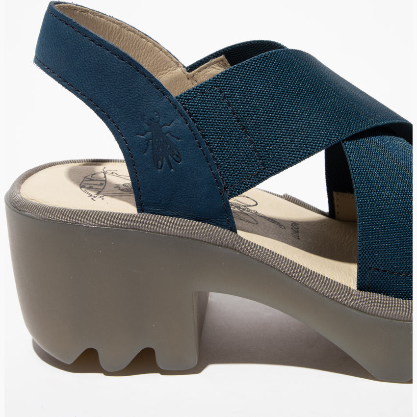 Fly London Women's TAJI502FLY Crossover Sandals Blue