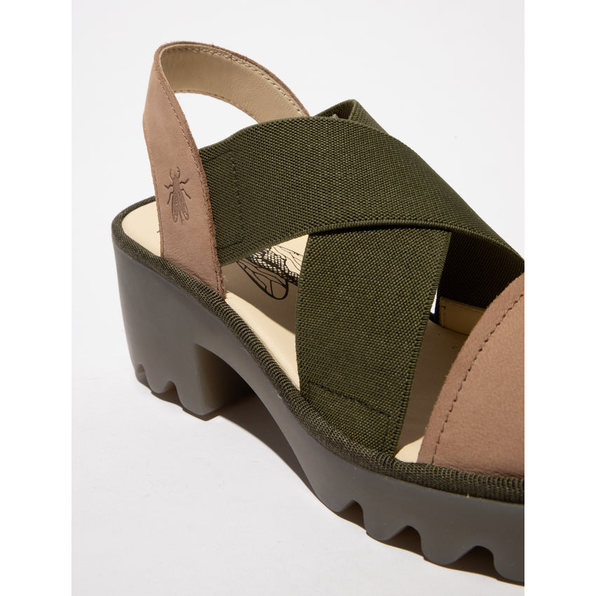 Fly London Women's TAJI502FLY Crossover Sandals Taupe / Khaki