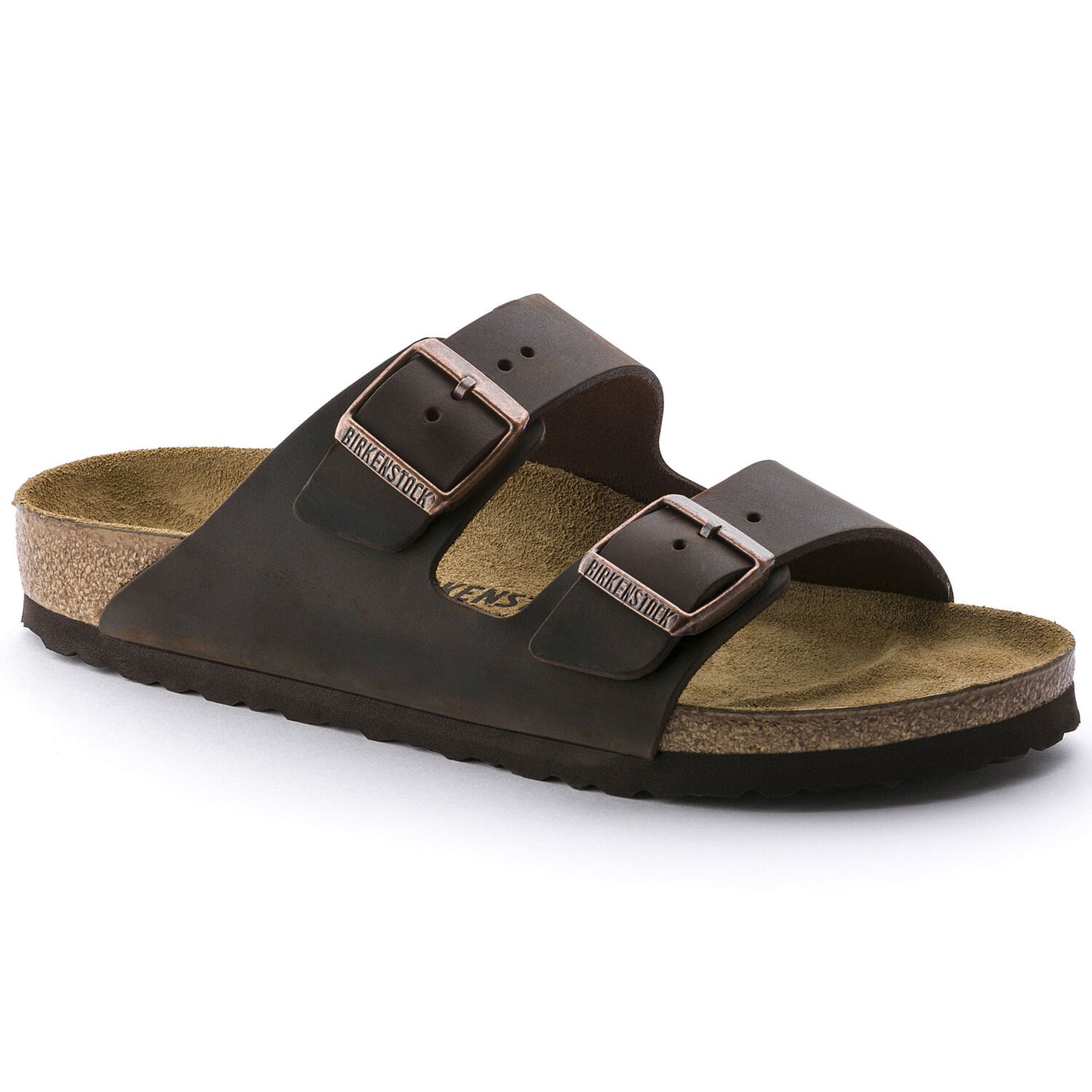 Birkenstock Unisex Arizona Oiled Leather Regular Fit Sandals Habana Brown