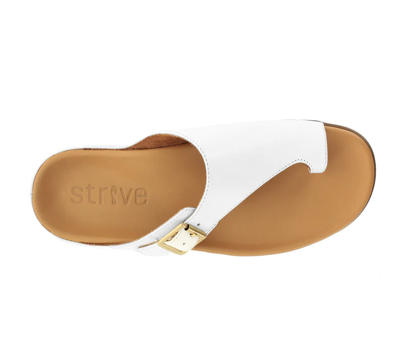 Strive Women's Java II Leather Sandals White