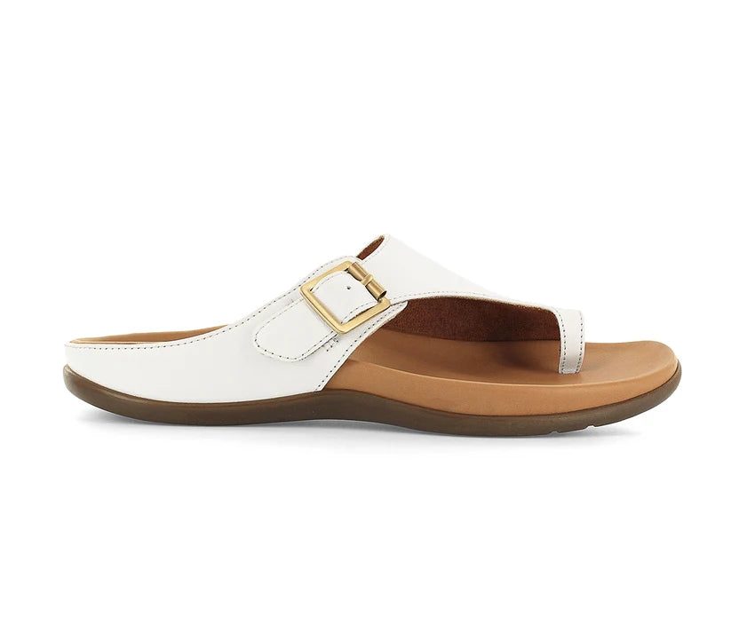 Strive Women's Java II Leather Sandals White