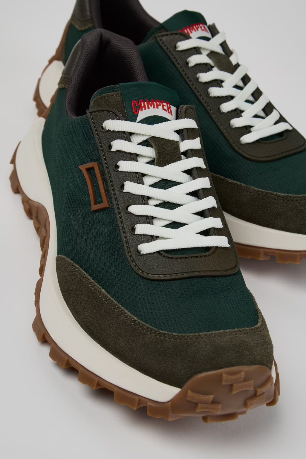 Camper Men's K100864-045 Drift Trail Textile Nubuck Sneakers Green