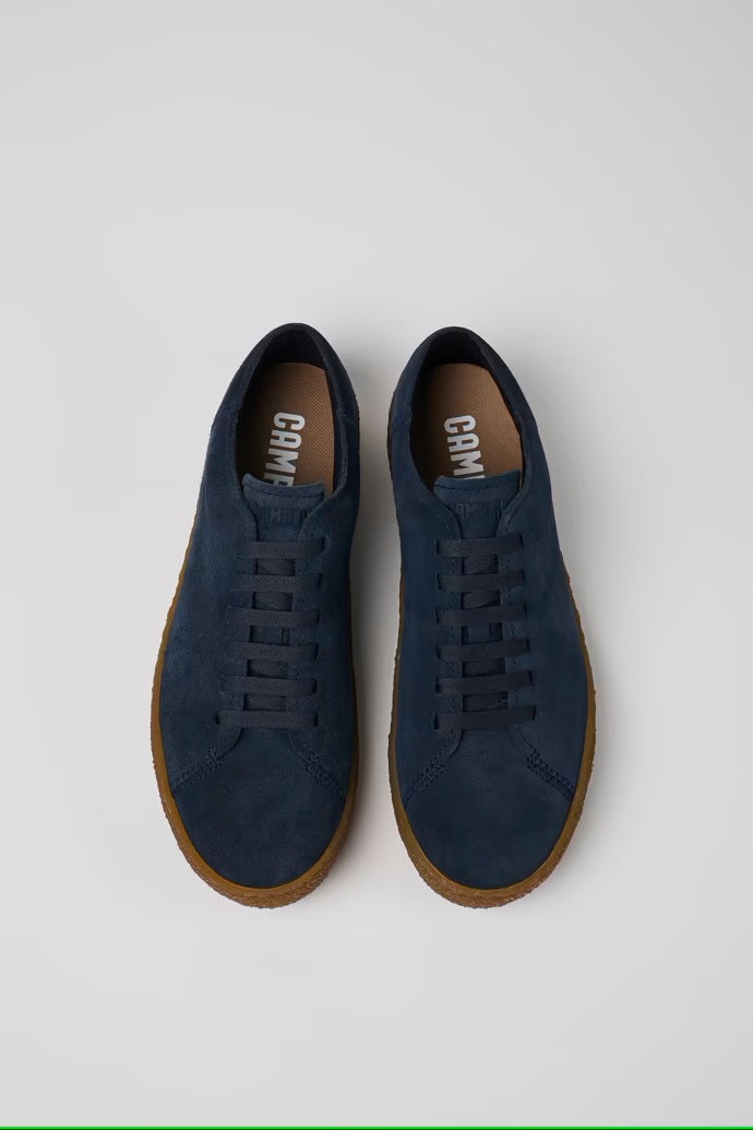 Camper Men's K100927 Peu Terreno Nubuck Leather Sneakers Blue