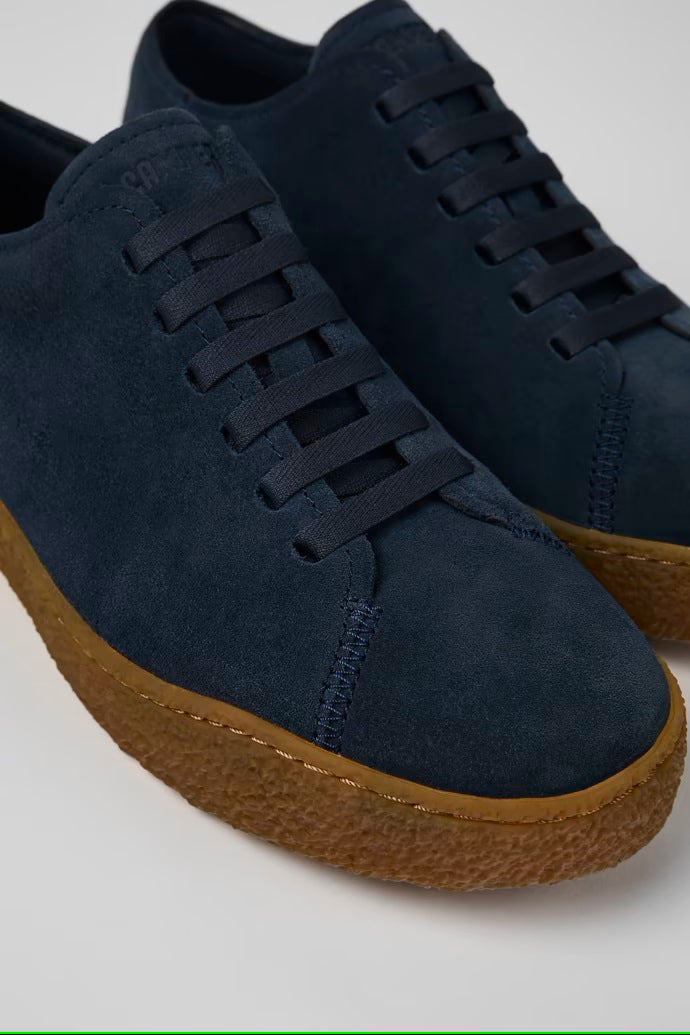 Camper Men's K100927 Peu Terreno Nubuck Leather Sneakers Blue