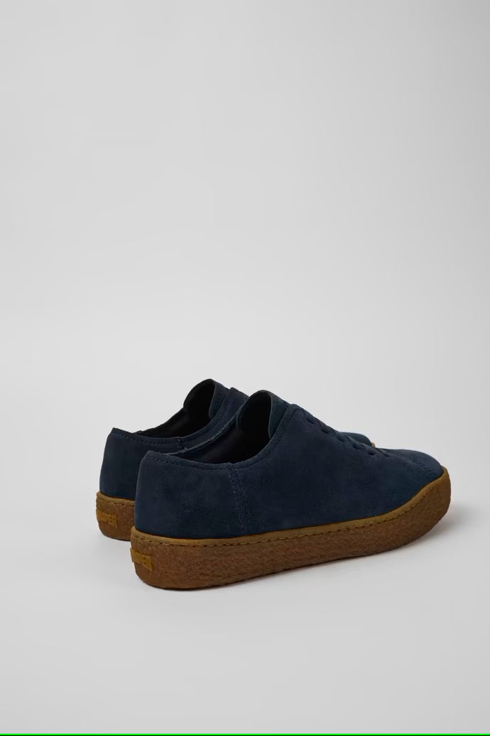 Camper Men's K100927 Peu Terreno Nubuck Leather Sneakers Blue