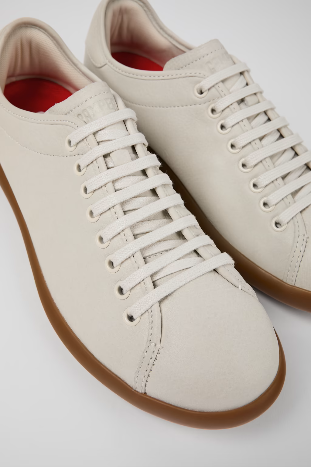 Camper Men's K100974 Pelotas Soller Nubuck Leather Sneakers White