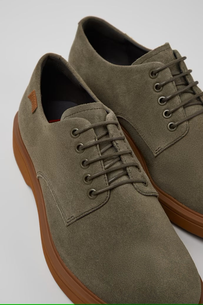 Camper Men's K100998 Norman Pello Nubuck Leather Shoes Green