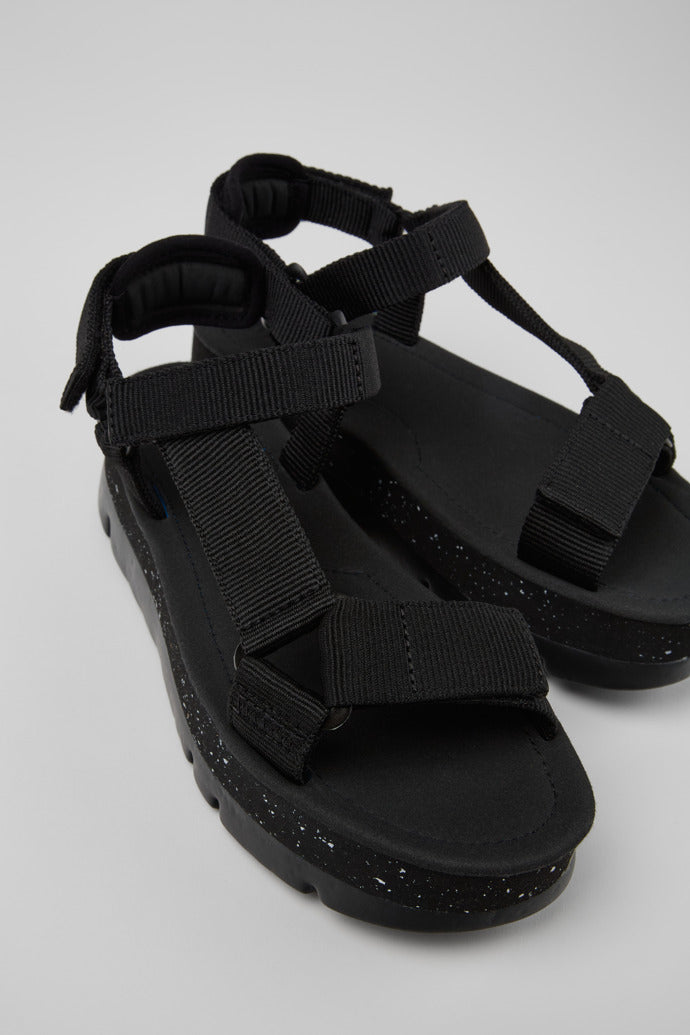 Camper Women's K200851 Oruga Strap Sandals Black