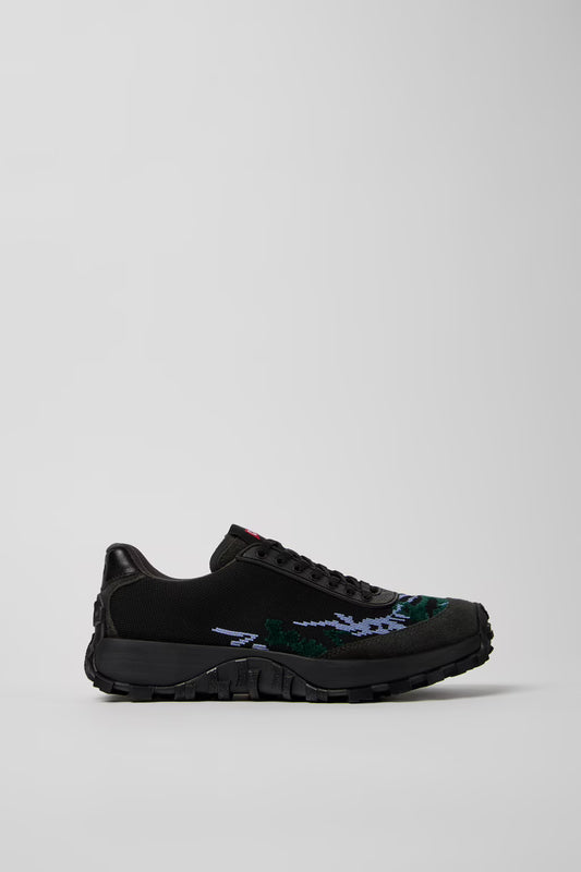 Camper Women's K201462 Drift Trail Textile Leather Sneakers Black Multi