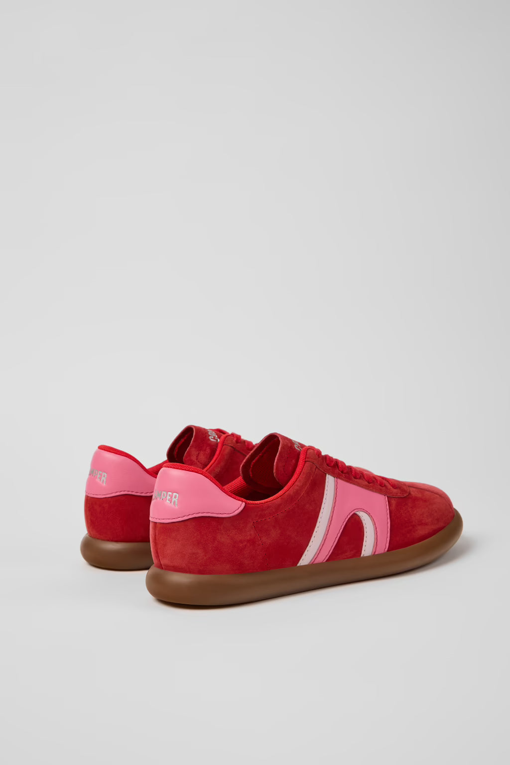 Camper Women's K201608-029 Pelotas Leather Sneakers Red / Pink