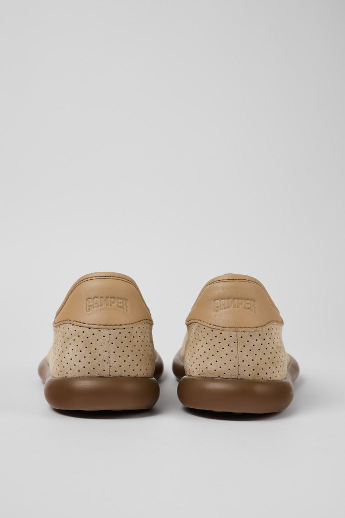 Camper Women's K201668 Pelotas Soller Nubuck Leather Sneakers Beige