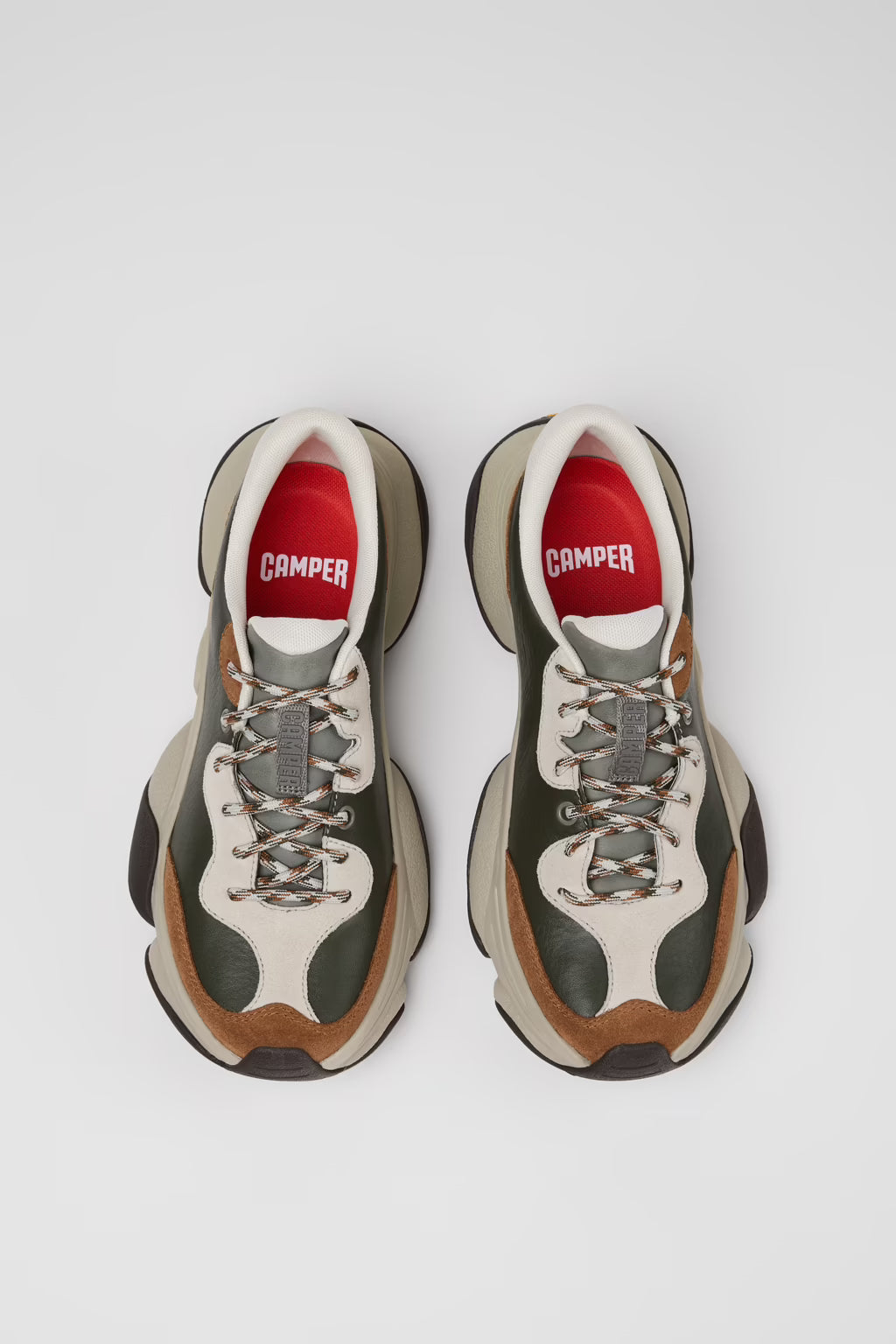 Camper Women's K201836 Karst Leather and Nubuck Sneakers Multi